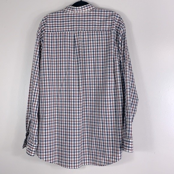 Arrow Long Sleeve Button Up Top Size XXL /T Grey Plaid - Picture 3 of 5